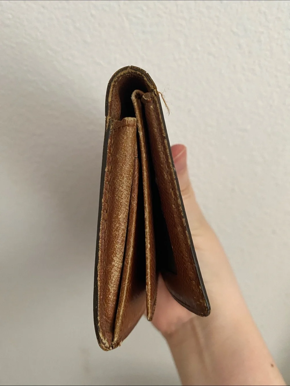 Authentic Louis Vuitton Monogram Canvas Wallet in Brown and Gold